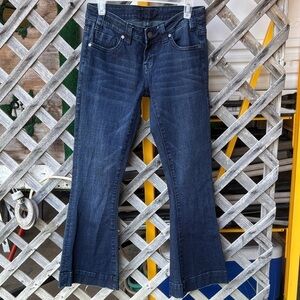 Rock & Roll Cowgirl Dark Blue Flare Jeans